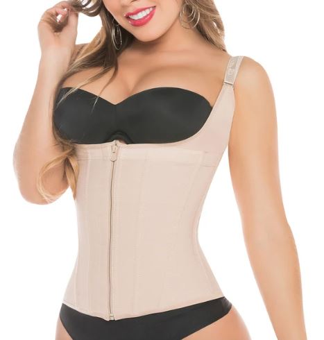 Vest Zipper Clip and Zip Cincher Corset Powernet Strong 9 Rods Ref:503 –  AddaCollection